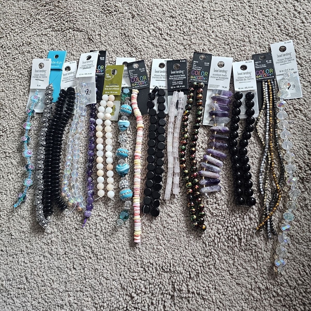 Beads Lot For Jewelry Making 15 Strands BRAND NEW